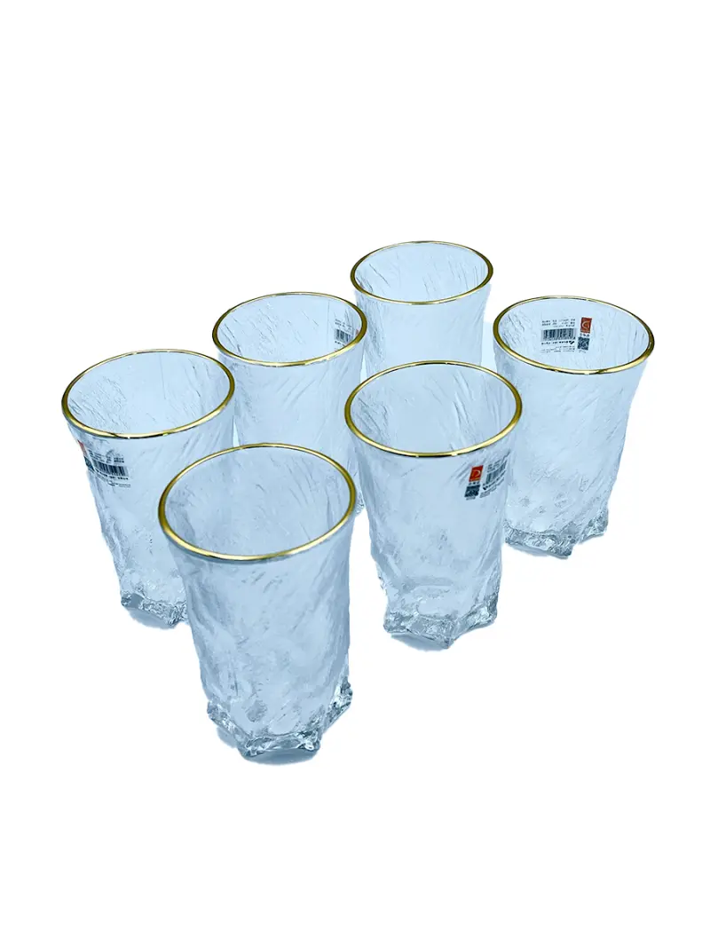Golden Rim 6001-2 | Glass Set 6 pcs Gold Rim