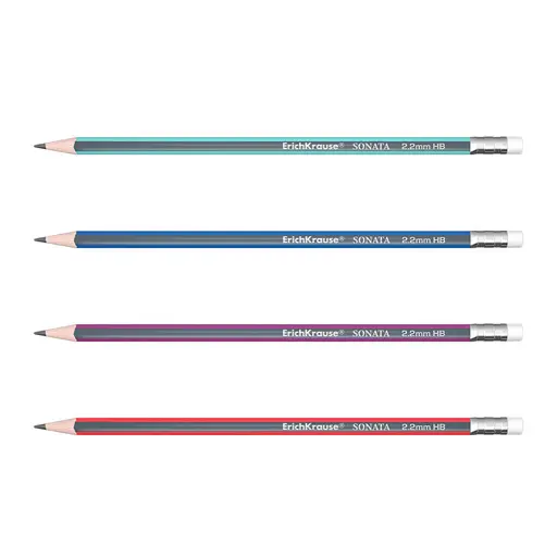 ErichKrause BK-00043424 | Triangular Graphite Pencil HB with Eraser