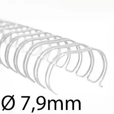 UP UP-00007910 | Metal Coil Binding 7.9 mm White 100 pcs