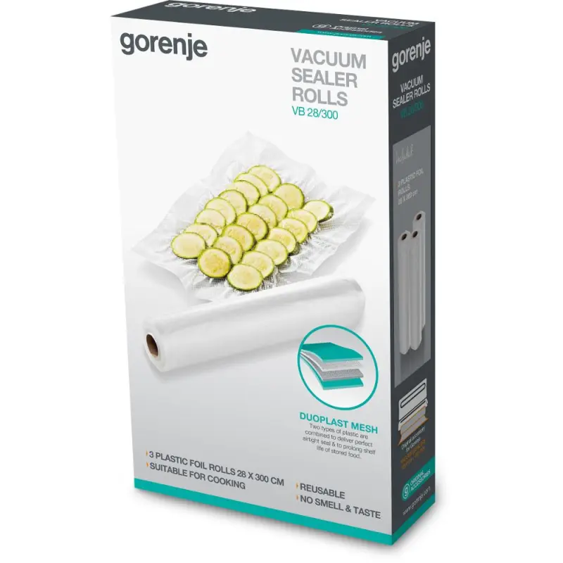 Вакуумные пакеты Gorenje - 3 рулона, 28см x 300см