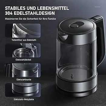 Электрочайник Bosch 2200 Вт 1.7л Пластик/Стекло