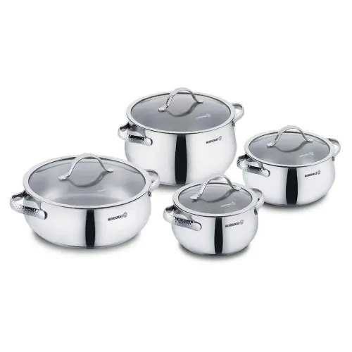 KORKMAZ A1964 | Cookware Set 8 pcs Stainless Steel