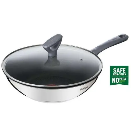 Tefal G7309955 | Wok Tabak 28 sm Poslamaýan Polat Gapakly