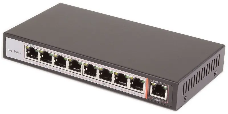 PSE 908EX | 8-портовый PoE коммутатор 96 Вт 10/100 Мбит/с + 1 uplink