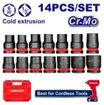 Emtop EMSSD12141 | Impact Socket Set 1/2" Long 14pcs