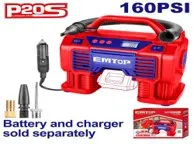 Emtop ELAC2002 | Awtoulag Kompressory 2-in-1 20V 11 Bar Simsiz