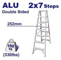 Emtop ELAD3071 | Aluminum Ladder 2x7 Steps 169 cm