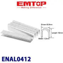 Emtop ENAL0412 | Скобы для степлера 6.3мм x 1.2мм