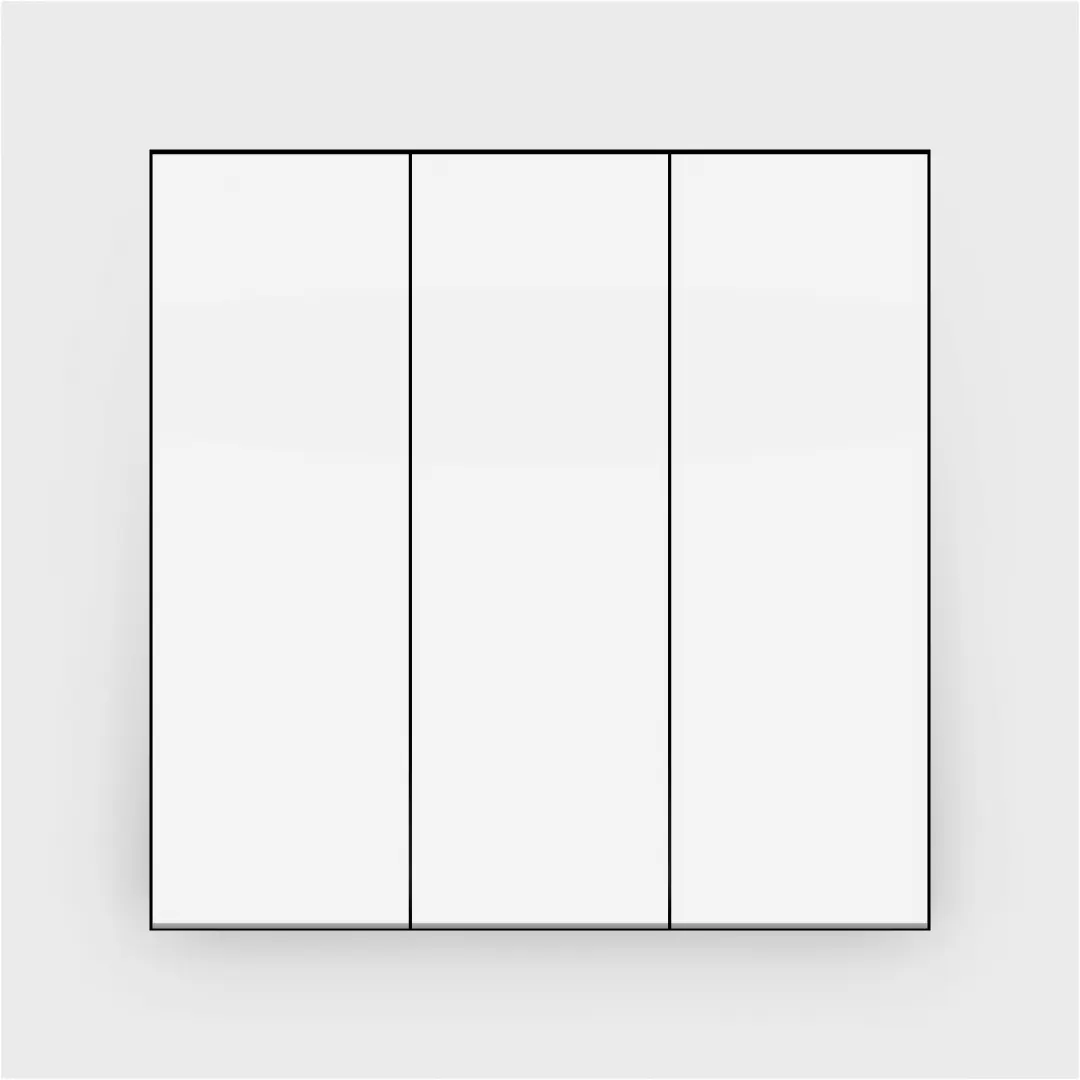 Moderna E01070 | Трехклавишный выключатель 10А скрытый монтаж