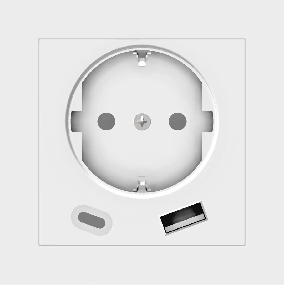 Moderna E01120 | Wall Socket 16A Concealed with USB-A & USB-C