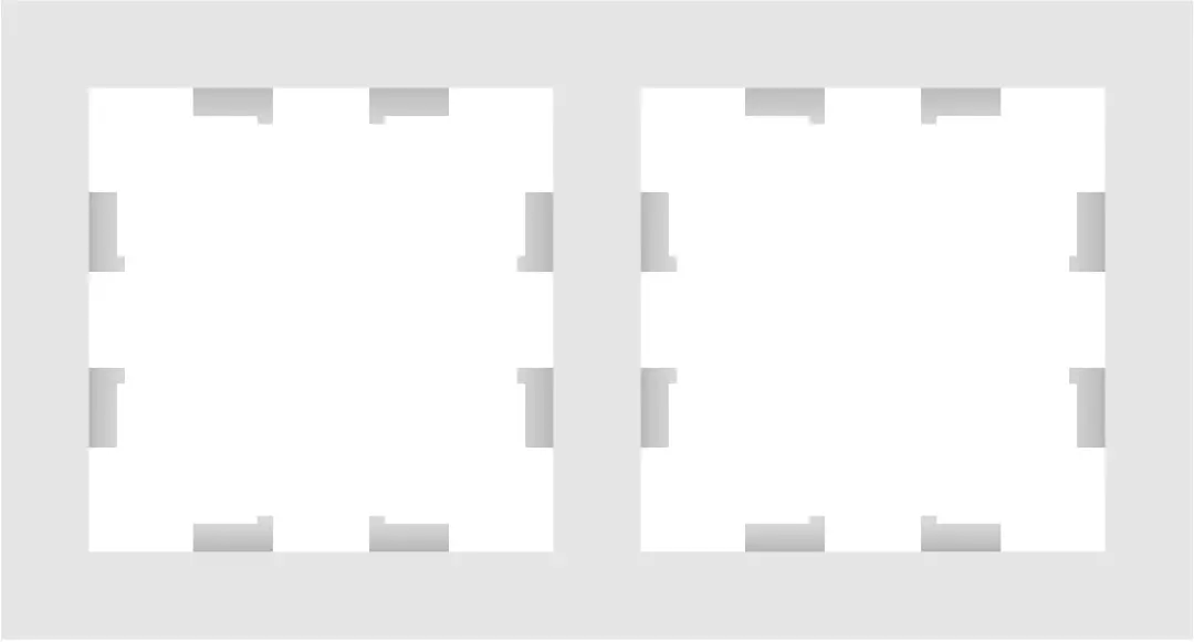 Moderna 01160 | Двойная рамка для розеток и выключателей 2 поста