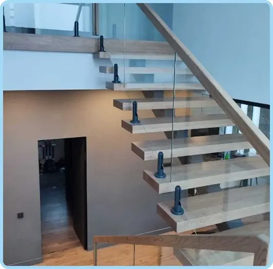 Glass Railings on Legs and Side Mounts Per Linear Meter
