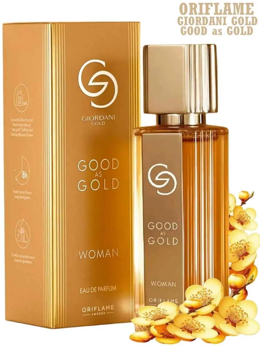 ORIFLAME Giordani Gold Good as Gold | Parfýumeriýa Suwy 50 ml Gündogar Gülli