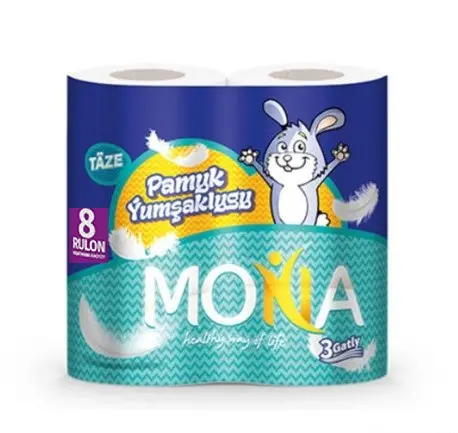 MONA | Toilet Paper 8 Rolls Bulk Pack Blue