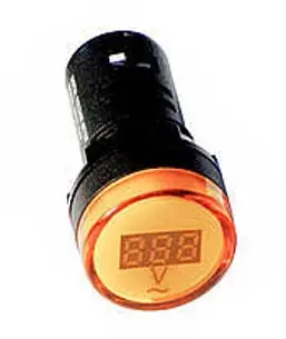 GWEST 22 VS-S | Voltmeter Ø22mm 24V-550V Yellow Display