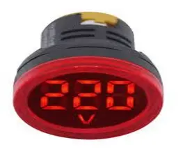 GWEST 22 VS-K | Voltmeter 24V-550V AC/DC Ø22mm Panel Mount Red