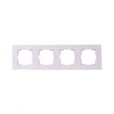 MUTLUSAN 2220 800 1401 | Horizontal Quad Frame White Modular 4-Gang