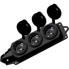 OREL 2106-16A | Extension Socket 16A Rubber 3-Outlets Without Cable
