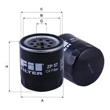 Масляный фильтр FİL FİLTRE OIL FILTER ZP 57 - 1*25