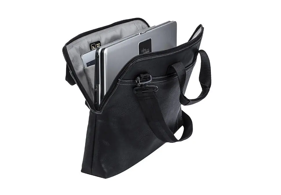 RIVACASE BAGRI8930BL | Сумка для ноутбука 15.6" Слим Кожа Черная