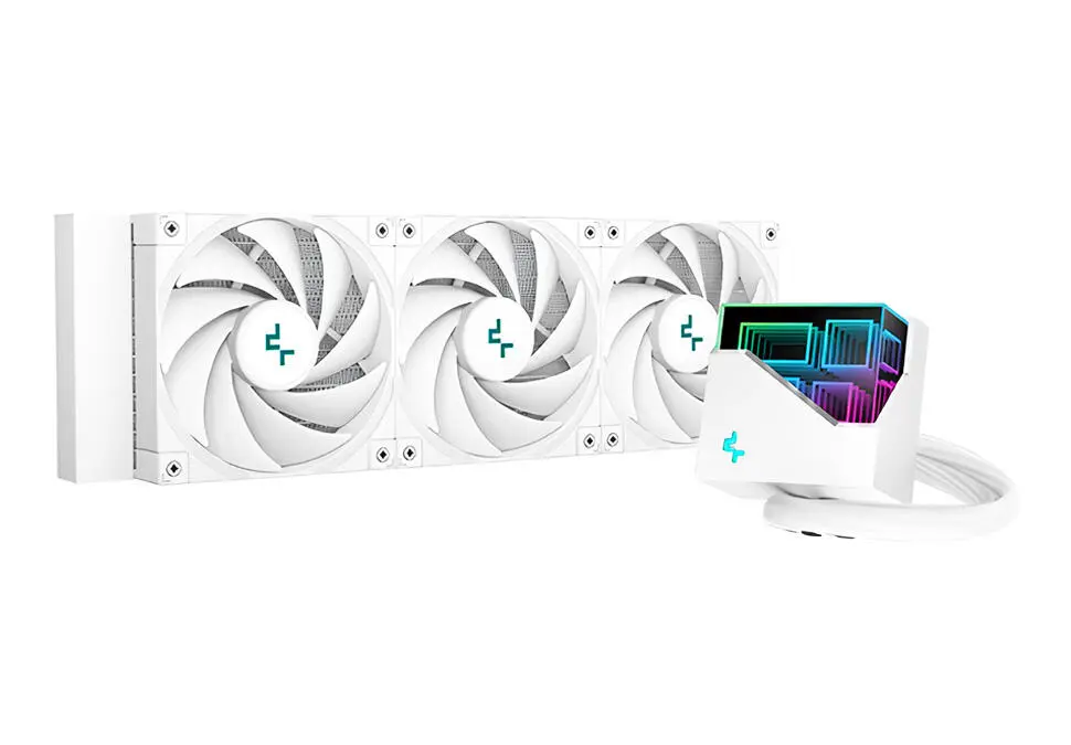 DEEPCOOL CPUFDCLT720WH | 360mm RGB suwuk sowadyş ulgamy 3 fan ak