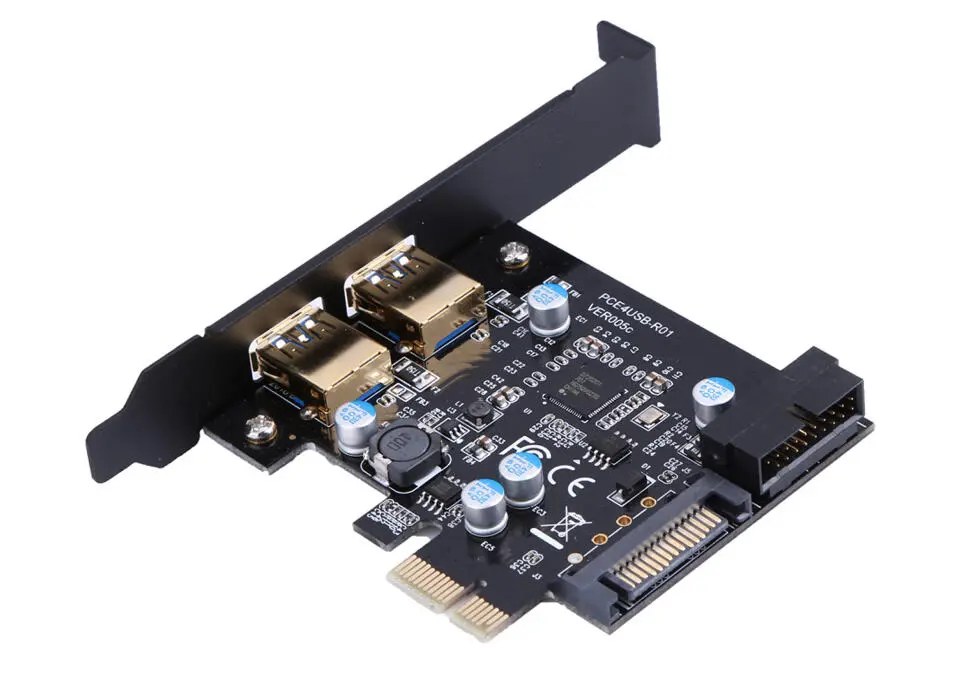 PCEFP PCEFP3.0 | PCI Express Card 2x USB 3.0 Front Panel Support