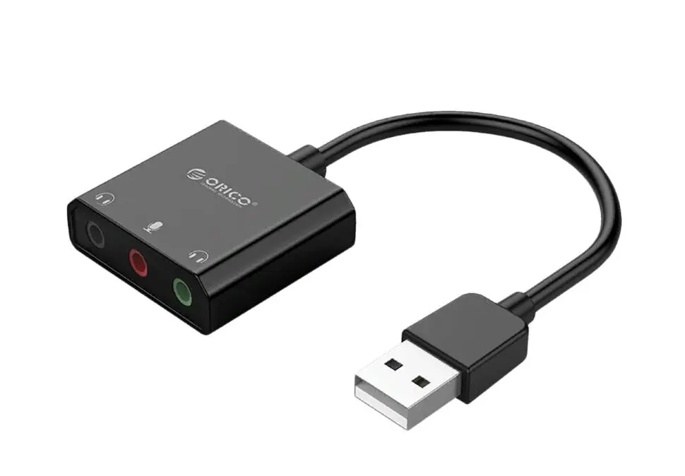 ORICO SCOSKT3 | USB-звуковая карта 3 аудиовыхода Черный