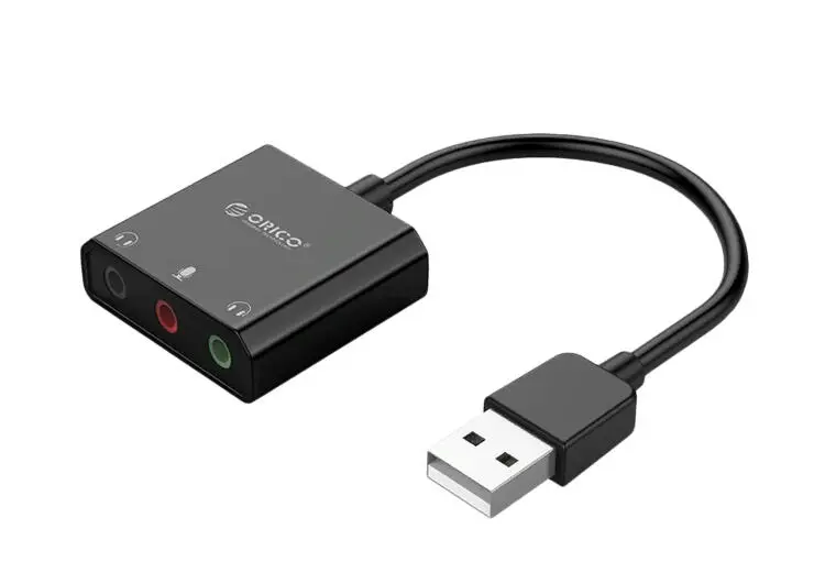 ORICO SCOSKT3 | USB-звуковая карта 3 аудиовыхода Черный