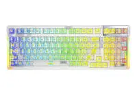AULA KBAF98WH | Gaming Keyboard Wired/Wireless Backlit ENG Transparent White