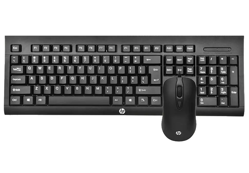 HP KM100 | Wired Keyboard and Mouse Set ENG/RUS USB Black