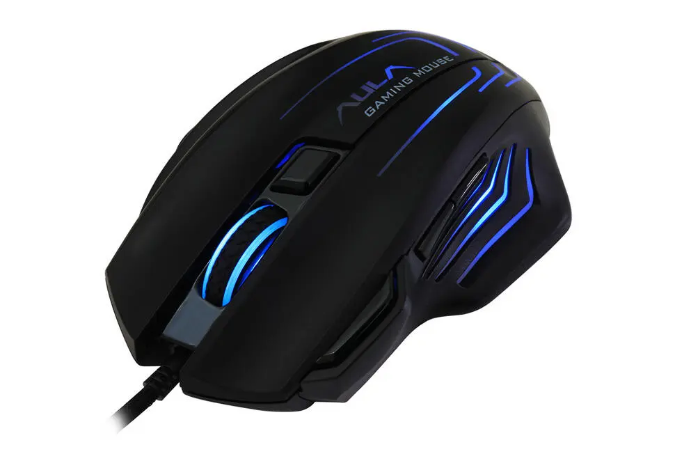 AULA S18 | Kabel bilen oýnaýyş syçanjygy ergonomiki RGB gara