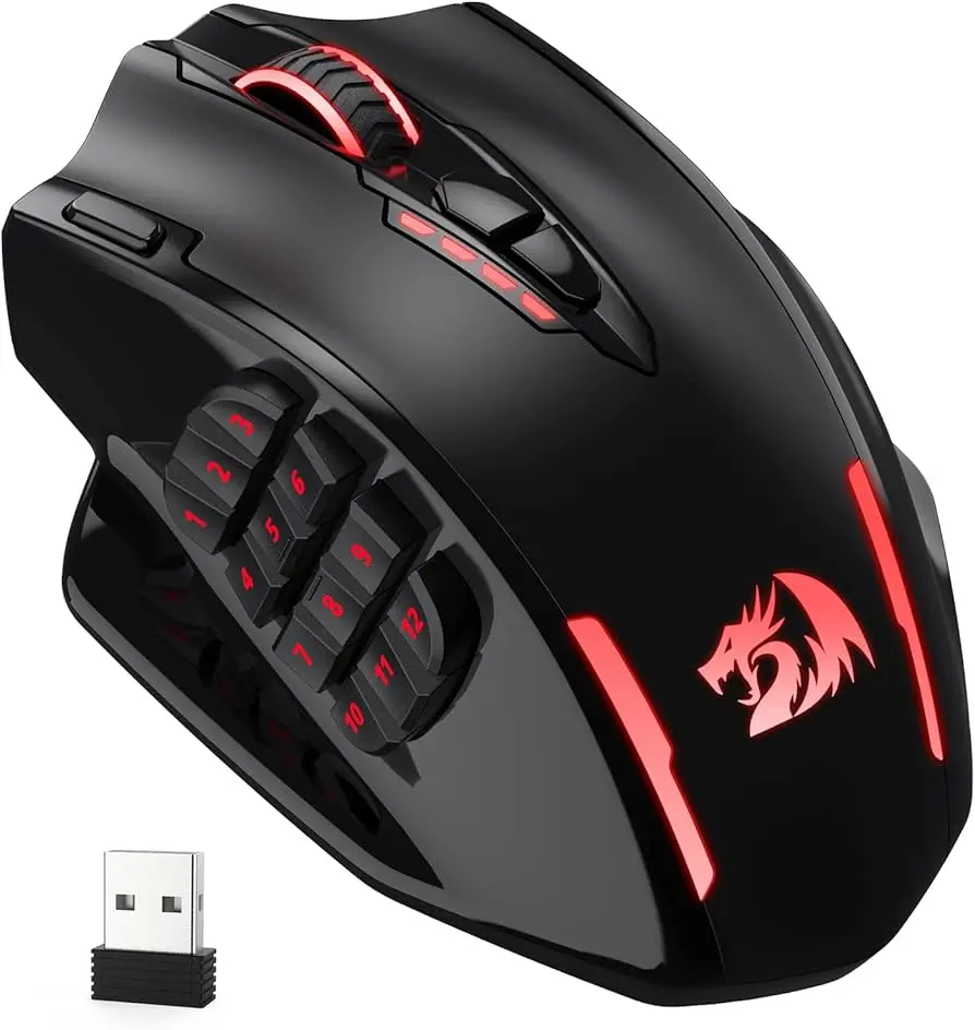 Redragon M810RGB-PRO | Gaming Mouse Wired/Wireless 8 Buttons RGB Rechargeable