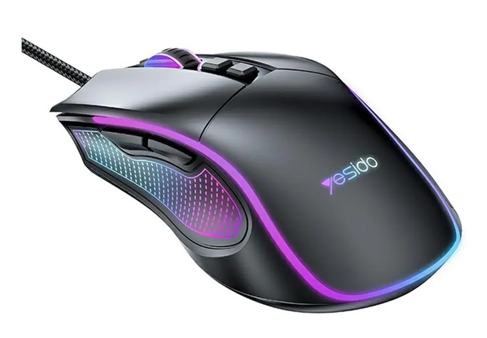 Yesido KB20 | Игровая мышь Оптическая RGB Проводная Черная