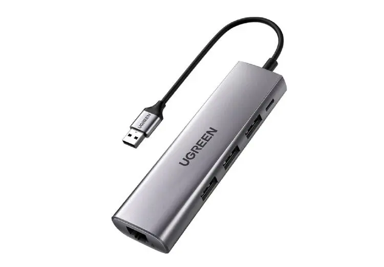 UGREEN ADUGCM266 | Dok stansiýasy USB 3.0-dan 3xUSB 3.0 + LAN Gigabit