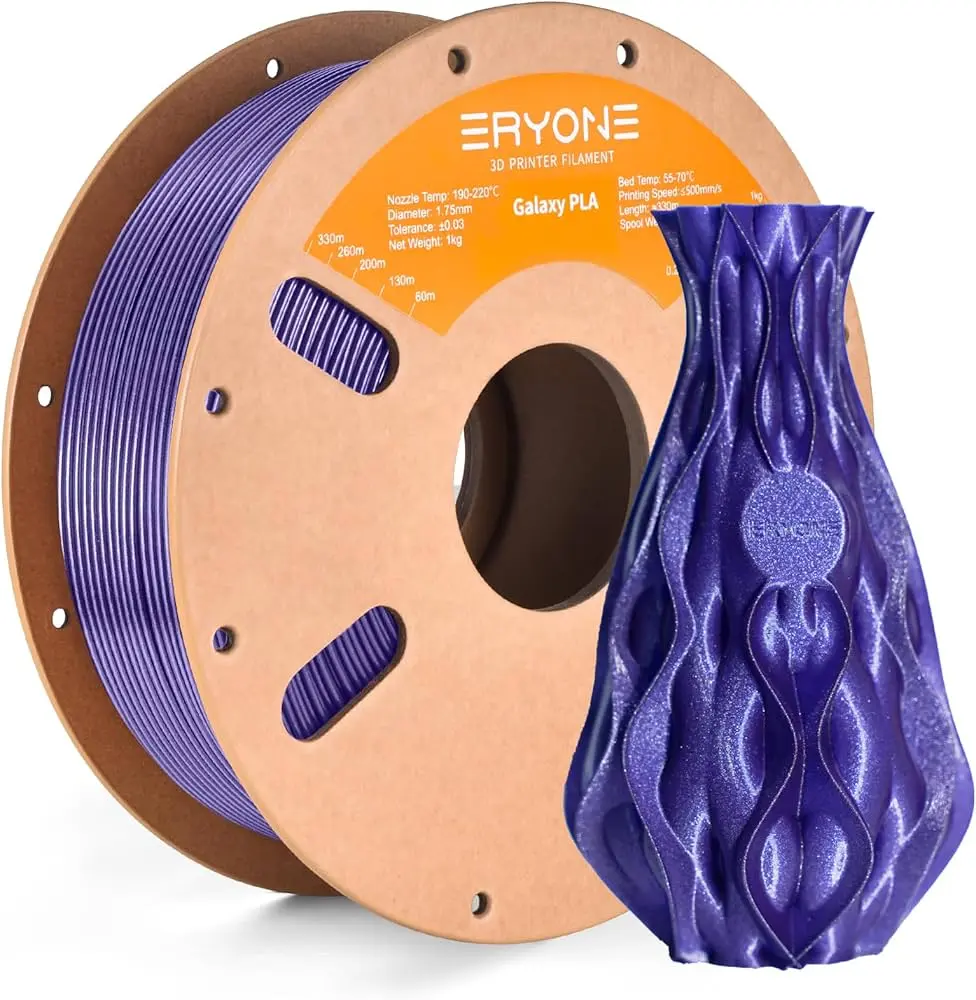 Eryone FILGSSILV | 3D Printer Filamenti 1,75 mm Galaxy Sparkly Silver