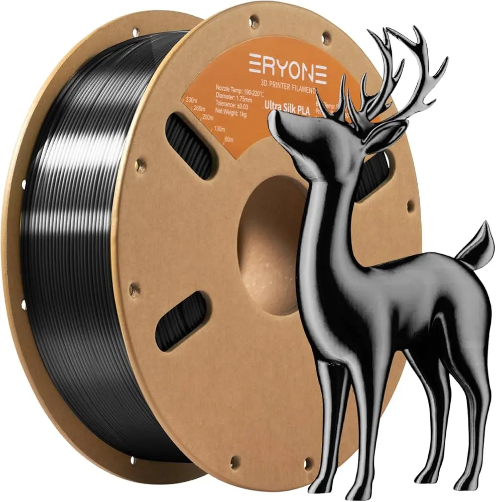 ERYONE FILERUSPLABLK | 3D Printer Filamenti 1.75mm Ultra Silk PLA Gara