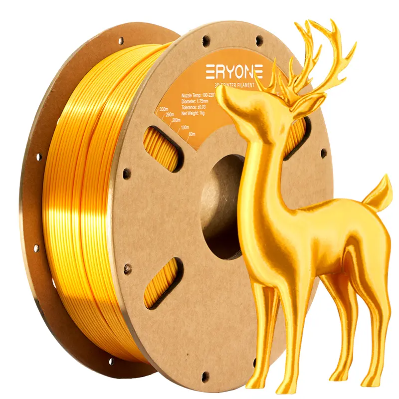 ERYONE FILERUSPLAGD | 3D Printer Filament 1.75mm Ultra Silk PLA Gold