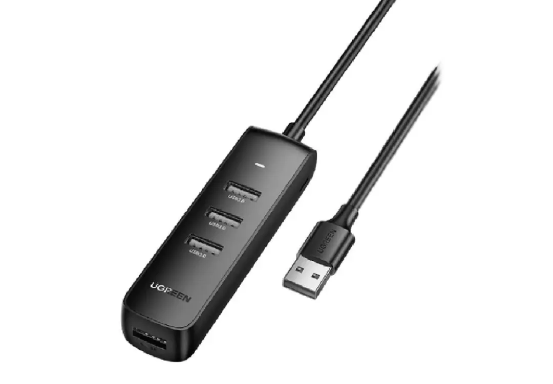 UGREEN UHUBUGCM416 | USB-хаб 4 порта USB 3.0 25см Черный