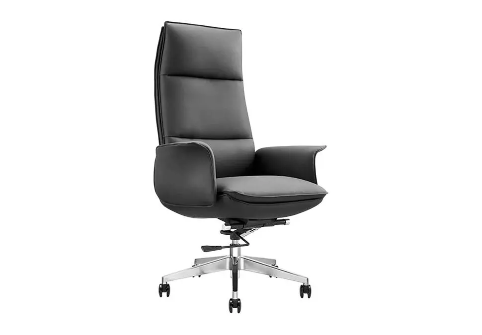 NOEL OCHNAKRHBLK | Office Chair Leather High Back Fixed Armrest