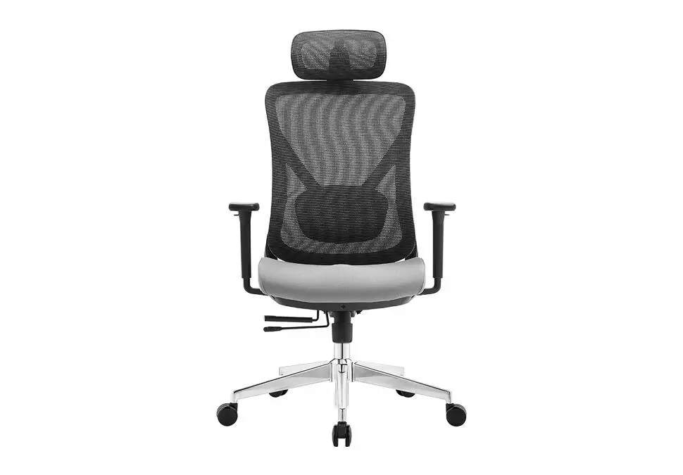 NOEL CHNOPARHGRY | Офисное кресло сетка серое с подголовником