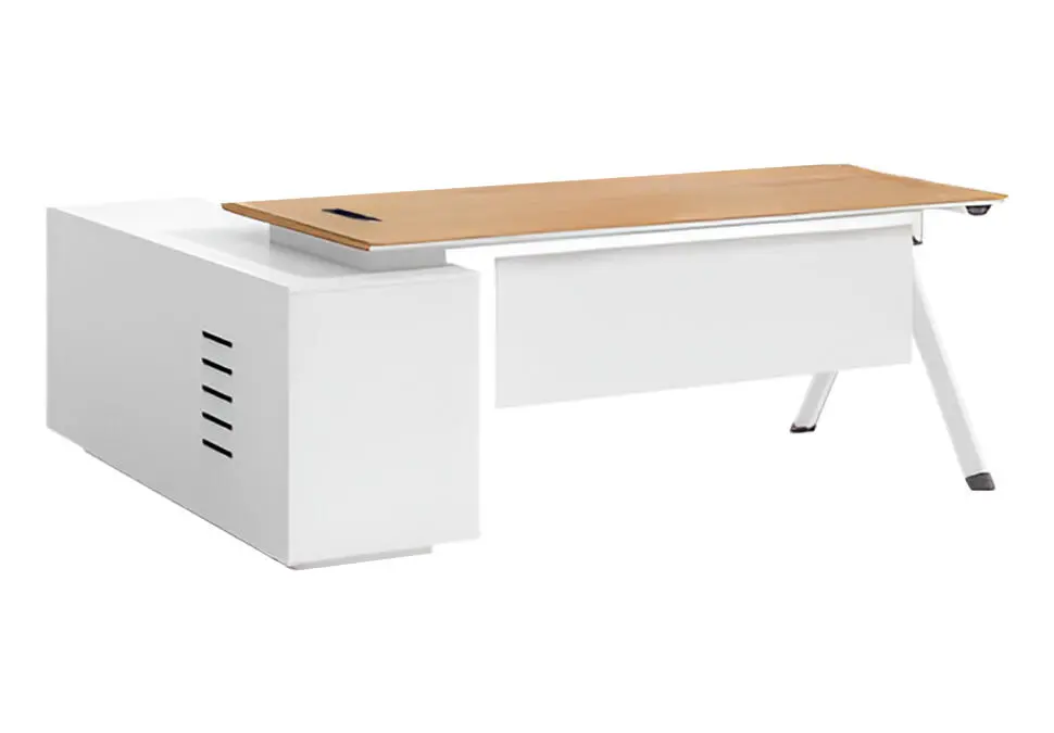NOEL ODNYDA1816WH | Manager Office Desk 1800x1600x750 mm Walnut White