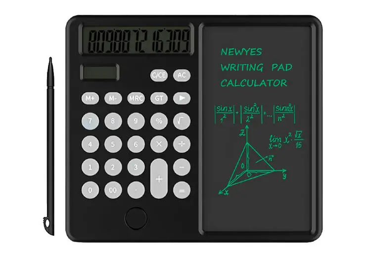 OEM CALCGRPHFLDBLK | Calculator with Graphics Tablet Solar/Battery Black