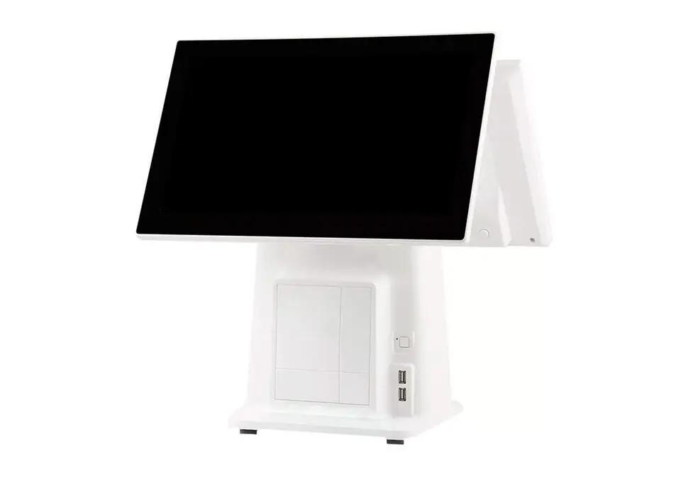 POS Terminal POST3061T311.6WHT | POS Terminal Double CPU Dual 15.6" Touch