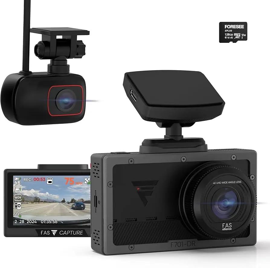 Powerology CVRXIAPDCAM2K1 | Car Video Recorder 2K Front + 1K Rear