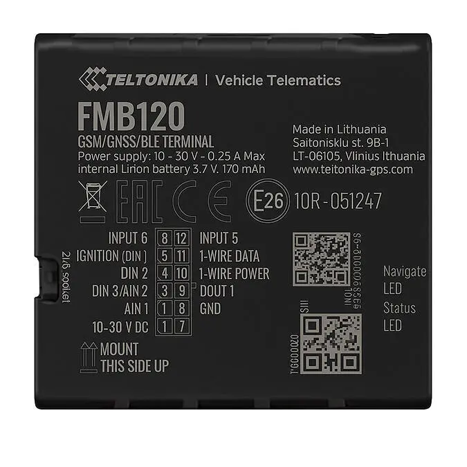 Teltonika FMB120 | GPS Tracker for Car 1-Year SIM Subscription