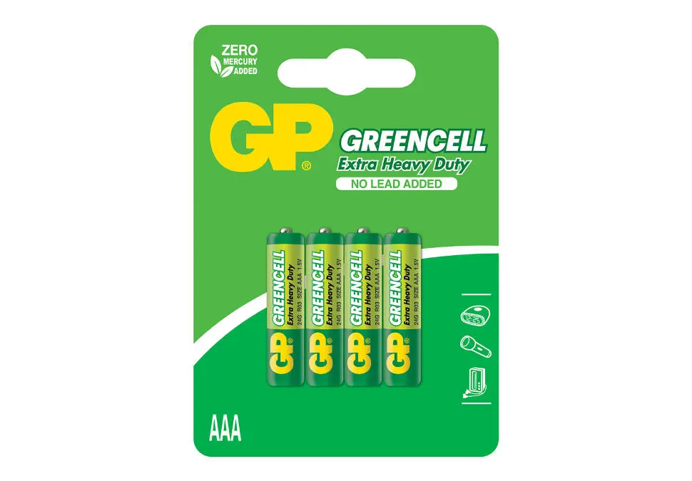 Greencell BATGPG2UE4 | Батарейки AAA 4 шт Цинк-углерод