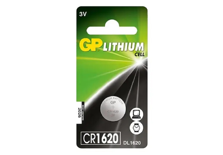 LITHIUM BATGPCR1620U5 | Литиевая монетная батарейка CR1620 3В