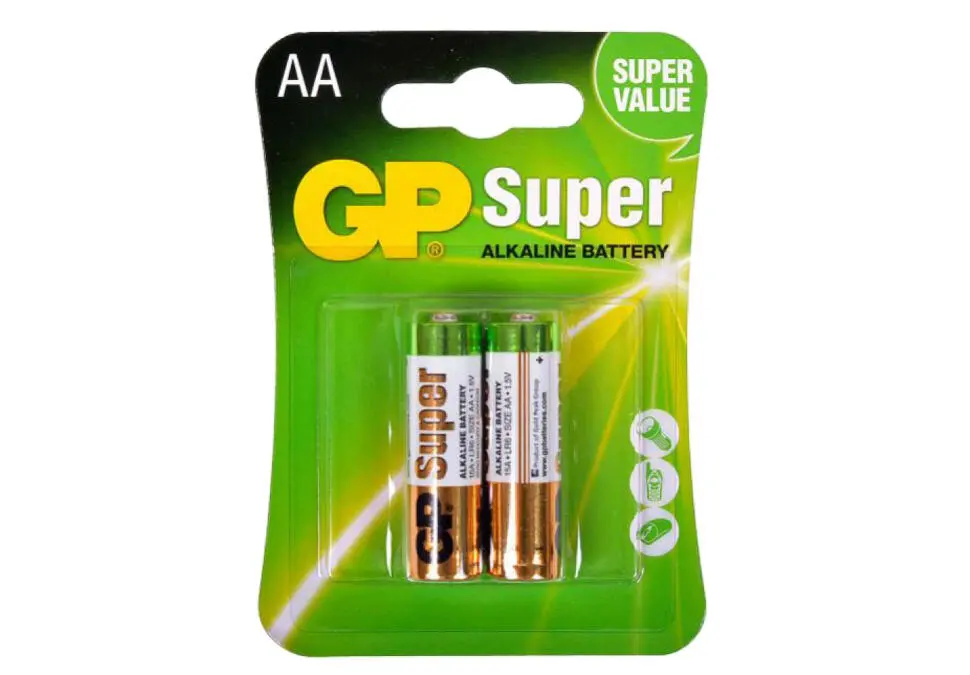 GP BATGP15A2UE2 | AA Alkaline Battery Pack 2 pcs