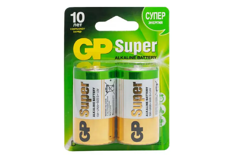 GP BATGP13AUU2 | D Alkaline Battery 1.5V 2-Pack