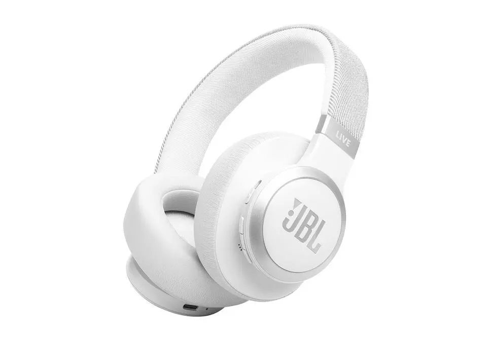 JBL LIVE 770NC | Gulakdan geçen gulaklyk Bluetooth 65s Ses basyjy Ak